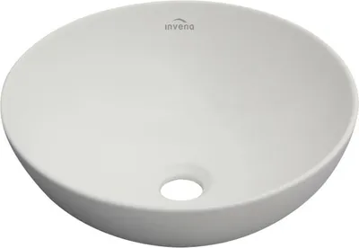 Immagine prodotto di Lavabo da appoggio, lavabo, moderno, bianco opaco, sanitari in ceramica, rotondo, DOKOS
