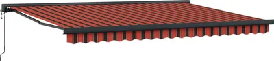 Obrázok produktu pre vidaXL Rozťahovacia markíza, oranžová a hnedá, 450 x 300 x 165 cm