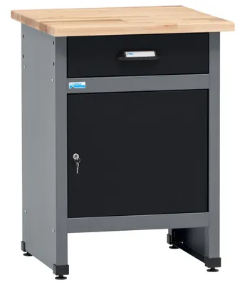 Produktbild von Küpper Werkbank Modell 12399, Breite 60 cm, 1 Tür, 1 Schublade, 30 mm Vollbuchenplatte, 300 kg Traglast