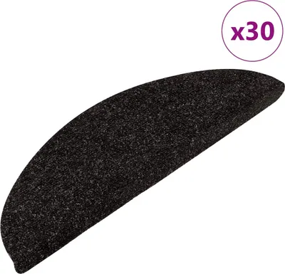 Zdjęcie produktu dla Maty na schody samoprzylepne 30 szt. Czarne 56x17x3 cm