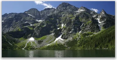 Produktbild von Acrylglasbilder 120x60 Wandbild Druck Gebirge See Wald Landschaft