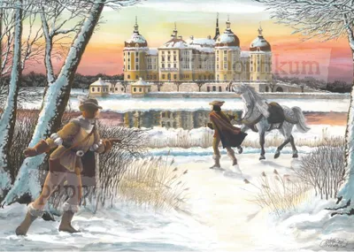 Produktbild von Aschenputtel Adventskalender Moritzburg – Papier, Märchenmotiv