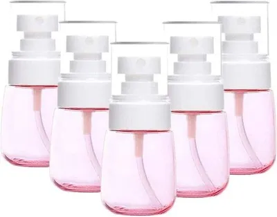 Productafbeelding van Sprayfles 30 ml - blauw met roze pomp - set van 5 - ideaal voor thuis en onderweg