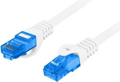 Produktbild von Patchkabel Lanberg S/FTP Kat. 6A 1,5 m LSZH CCA Fluke bestanden weiß