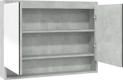 Obrázek produktu pro vidaXL Koupelnová zrcadlová skříňka 80x15x60 cm MDF Betonová šedá