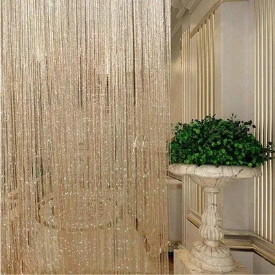 Immagine prodotto di Tenda in filo d'oro - Tenda per porta o finestra - 90x200 cm - Ideale contro gli insetti