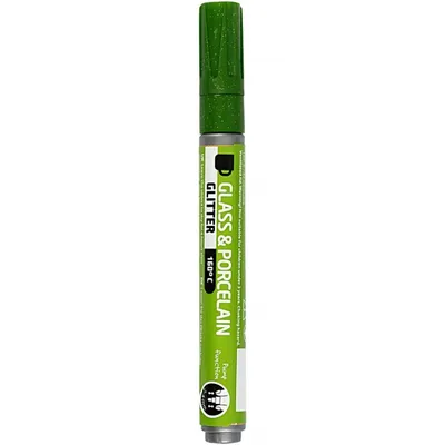 Immagine prodotto di Matita colorata Creotime vetro e porcellana glitter verde chiaro