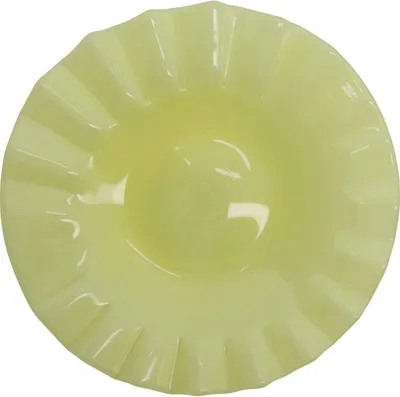 Produktbild von Gelbe WAVE Schale aus mundgeblasenem Glas, verwendbar für Schmuck oder Blocklicht