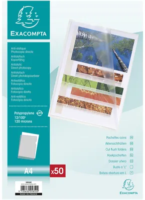 Zdjęcie produktu dla EXACOMPTA Sichthlle, DIN A4, PP 0,12 mm, genarbt