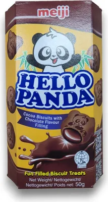 Produktbild von meiji Hello Panda Schokokekse Schokoladenfüllung 50g