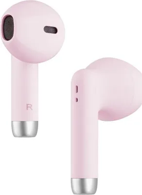 Produktbild von Pods Kopfhörer, kabellos, True Wireless, mit Mikrofon, Sprachassistent, 20h Akku, offenes Design, Bluetooth 5.3, rosa