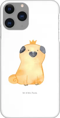 Produktbild von Mr. & Mrs. Panda Iphone 11 Pro Handyhülle Mops Krone - Weiß - Geschenk, Premium Kunststoff, Sprüche, Handy Case, Lustig, Königlich, Hund