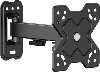 Image de Support mural pour moniteur - Universel, inclinable et pivotant - Compatible VESA jusqu'à 100x100 mm - Pour téléviseurs de 13 à 32 pouces - Pour moniteurs jusqu'à 20 kg - Noir