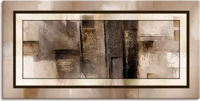Produktbild von ARTland Leinwandbild Quadrate - abstrakt 1 Größe: 60x30 cm