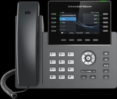 Obrázek produktu pro Grandstream Networks GRP2615, IP telefon, Černá, Šedá, Sluchátko s kabelem, Stůl/zeď, In-band (v přenosovém kanálu), Informace o SIP, 10 řádky