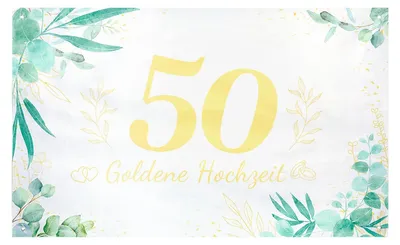 Goldene Hochzeitsdekoration, 2 Stück, Gold