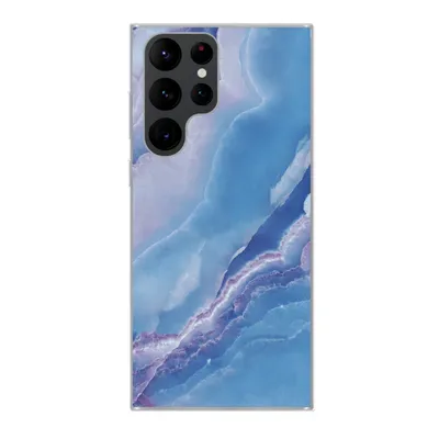 Produktbild von MuchoWow® Handyhülle Schutzhülle Hülle für Samsung Galaxy S22 Ultra Natursteine - Lila - Mineralien Silikon Softcase Handy Hülle - Abbildung