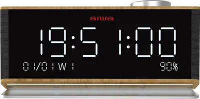 Obrázok produktu pre AIWA CR-90BT Veľký displej / multifunkčné hodiny a reproduktor s funkciou Bluetooth, Micro-SD, AUX-In, Handsfree, FM a duálnym budíkom