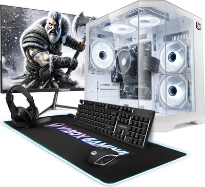 Produktbild von Vibox I-528 Gaming PC Set Komplett - Monitor 22 Zoll - Ryzen 3 3200G 4,0 GHz - Radeon Vega 8 - 16 GB RAM - 500 GB SSD - Linux - WiFi