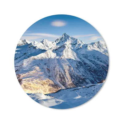 Produktbild von MuchoWow® Mauspad Mousepad Schweizer Alpen im Winter 30x30 cm - Mousepads - Maus Mat - Pad - Mausunterlage - Tischunterlage - Schreibtischmatten