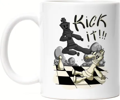 Produktbild von Kick It Tasse Schachspieler Schachbrett Chess Geschenkidee Für Schachfans