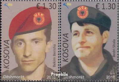 Produktbild von Briefmarken Kosovo 2018 Mi 432-433 (kompl.Ausg.) postfrisch Todestag von Berisha und Shala