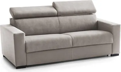 Produktbild von Schlafsofa Daaneb, Großes 2-Sitzer-Sofa, 100% Italy, Wohnzimmersofa mit drehbarer–ffnung, mit verstellbaren Kopfstützen und schlanken Armlehnen, Cm 180x95h85, Turteltaube