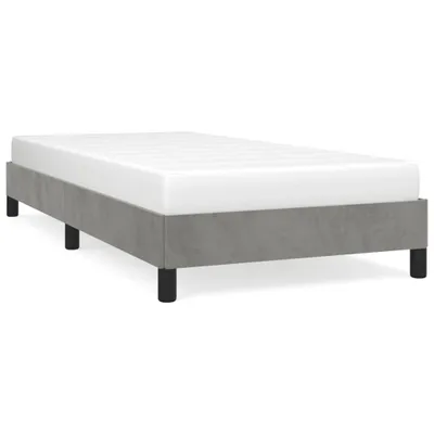 Immagine prodotto di vidaXL Struttura letto senza materasso grigio chiaro 90x190 cm in velluto