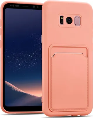 Immagine prodotto di Custodia per cellulare per Samsung Galaxy S8 Plus cover protettiva in silicone con slot per schede Slim Wallet Case, rosa