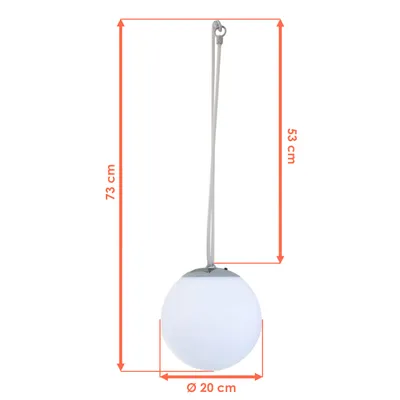 Image de 3.07 Premium Solar LED Suspension - Ø 20 cm - 4 LED blanc chaud
