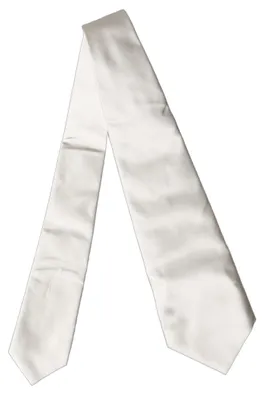 Image de Dolce & Gabbana cravate pour femme en soie blanc