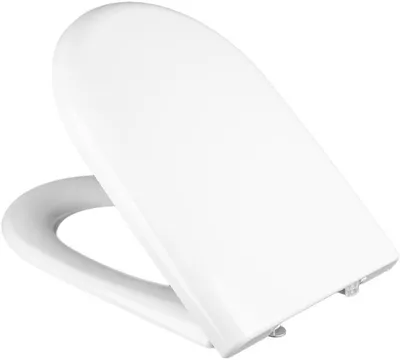 Produktbild von WC Sitz - Toilettensitz - für Cersanit Iryda - Weiß - 43,5 Cm X 36 Cm - Antibakteriell - Duroplast - Toilettendeckel