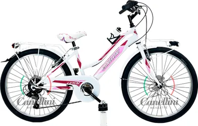 Zdjęcie produktu dla Dziecięcy rower MTB Canellini LINCY 24" - biały/różowy