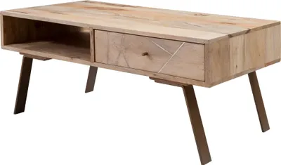 Obrázok produktu pre Konferenčný stolík SIKAR 95x42x50cm Mango masívne drevo / kov