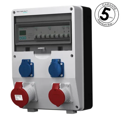 Produktbild von Stromverteiler pTD-S 32A 16A 2x230V 3P Zähler SIEMENS und MENNEKES Doktorvolt 4838