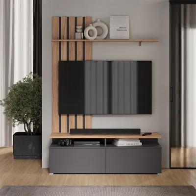 Obrázek produktu pro Nástěnná skříňka Vicco Harro Zlatý dub power/antracit , Model 54388