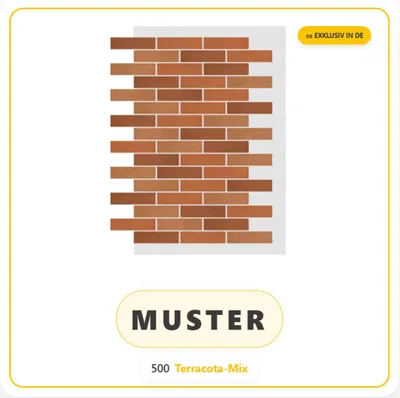 AMK Muster-Paneel 500 Terracota Mix – Marmorgranulat-Oberfläche in Originalgröße