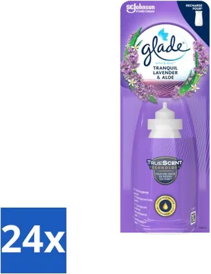 Produktbild von Glade - Sense & Spray Nachfüller - Tranquil Lavender & Aloe - 18 ml - Vorteilspack - 24 Stücke