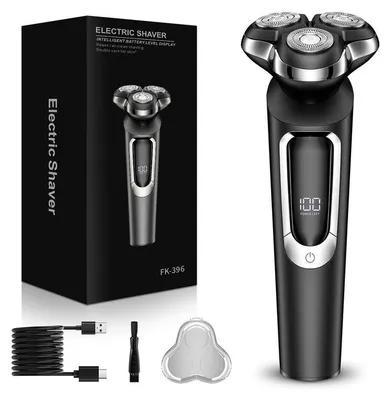 Produktbild von Elektrischer Herrenrasierer IPX6 Type-C – 3D Flex Klingen Pop-Up Trimmer | 90 Min Laufzeit nass & trocken | Reise Rasierer