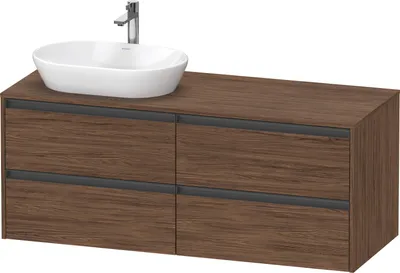 Produktbild von Duravit Ketho.2 Wastafelonderkast 140x55x56,8 cm Mat Noten (donker)