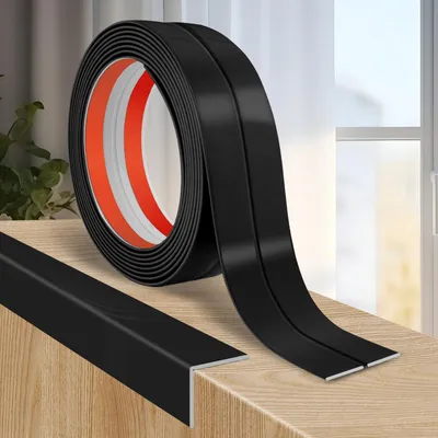 Zdjęcie produktu dla Listwy dekoracyjne, samoprzylepne, do wykończenia krawędzi, 6 cm x 3 m, czarne