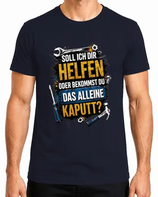 Productafbeelding van Moet ik je helpen om dit sarcastische heren T-shirt, marineblauw, maat M, te kopen? (Of: "Wil je dat ik je help met het kopen van dit sarcastische heren T-shirt, marineblauw, maat M?")