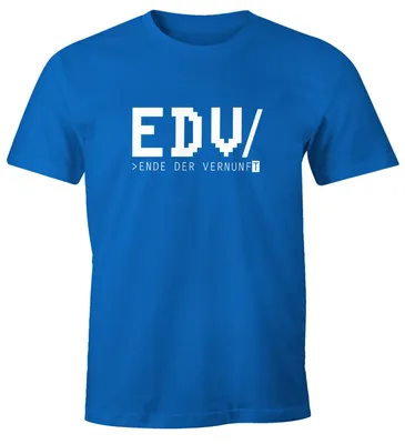 Produktbild von Herren T-Shirt EDV Ende der Vernunft Programmierer Informatiker Witz Fun-Shirt Spruch lustig Moonworks® blau XXL