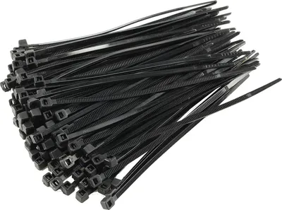 Produktbild von Kabelbinder 100mm x 2,5mm schwarz 100er Pack hohe Zugkraft UV fest