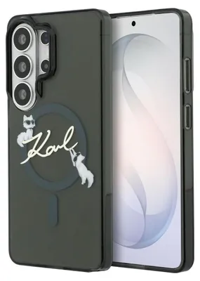 Obrázok produktu pre Puzdro Karl Lagerfeld Galaxy S26 Ultra transparentné čierne MagSafe mačka logo