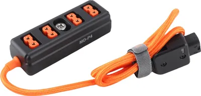 Image de ZGCINE MD-P4 Câble splitter D-Tap, connecteur mâle pivotant à 180° vers 4 connecteurs femelles, alimentation pour hub batterie V-Mount, longueur 60 cm
