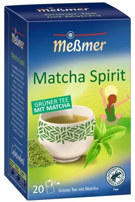 Zdjęcie produktu dla Meßmer Green Tea with Matcha enjoy naturally 20 torebek herbaty