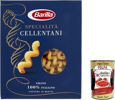 Produktbild von 20x Pasta Specialità Cellentani, 100% italienisch Nudeln 500 g pack + Italian Gourmet polpa 400g