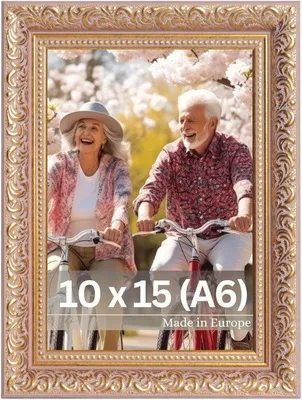 Image de Cadre photo antique en or rose, 10 x 15 cm