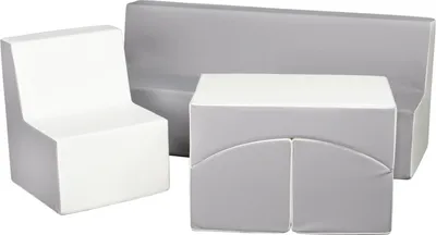 Image de Ensemble de meubles en  : fauteuil+couchers+lit inclinable Ensemble de meubles en  : fauteuil+couchers+lit inclinable (couleur : blanc, gris)